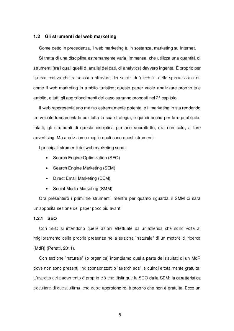 Anteprima della tesi: Web marketing turistico. Analisi digital e social del settore travel: il caso Matera 2019., Pagina 7