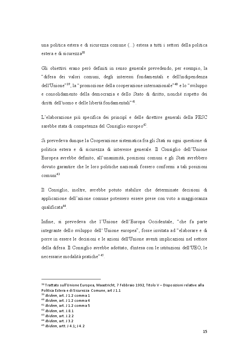 Anteprima della tesi: La politica estera europea prima e dopo il Trattato di Lisbona. Due casi: la Guerra in Georgia e la Primavera araba, Pagina 5