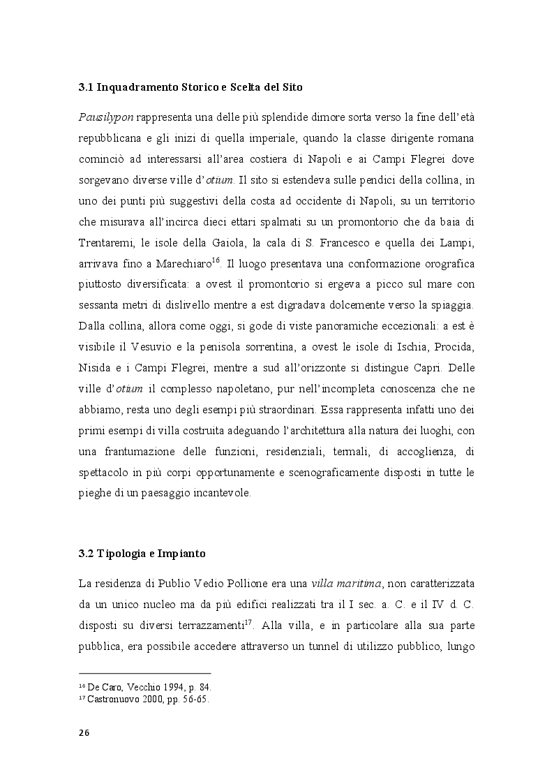 Estratto dalla tesi: Pausilypon: la villa di Vedio Pollione e dell'imperatore Augusto
