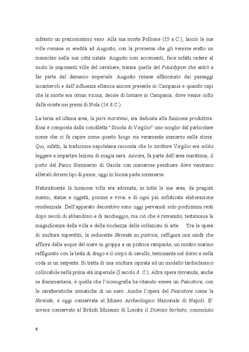 Anteprima della tesi: Pausilypon: la villa di Vedio Pollione e dell'imperatore Augusto, Pagina 4