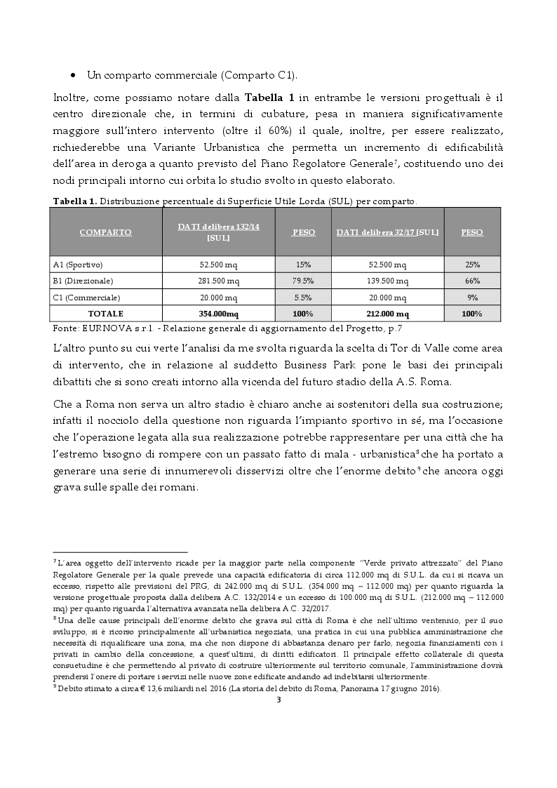 Anteprima della tesi: Lo Stadio di Tor di Valle: una questione controversa, Pagina 4