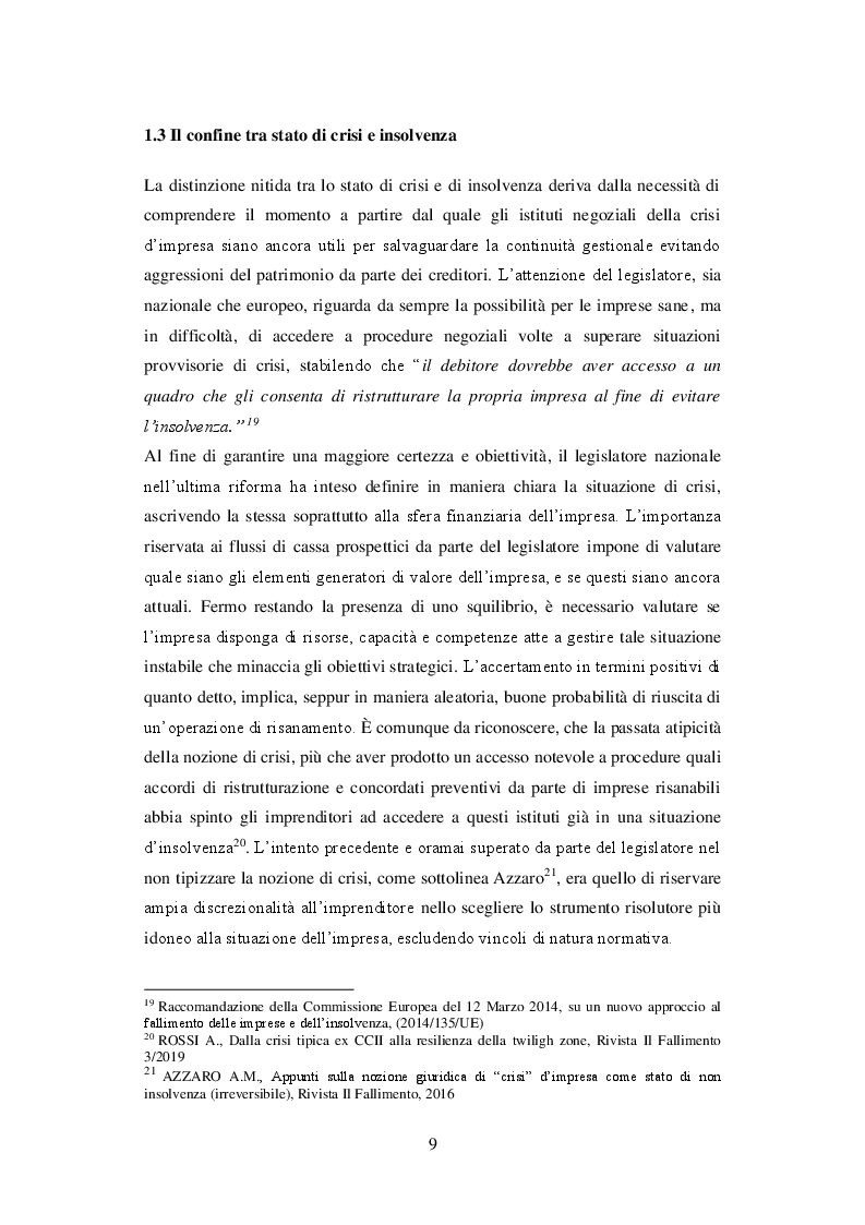 Estratto dalla tesi: I principi di redazione dei piani di risanamento