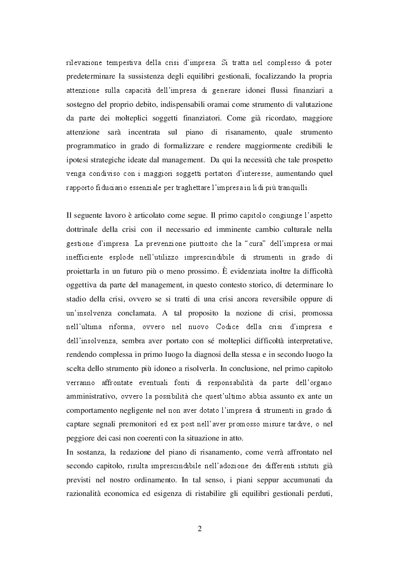 Anteprima della tesi: I principi di redazione dei piani di risanamento, Pagina 3
