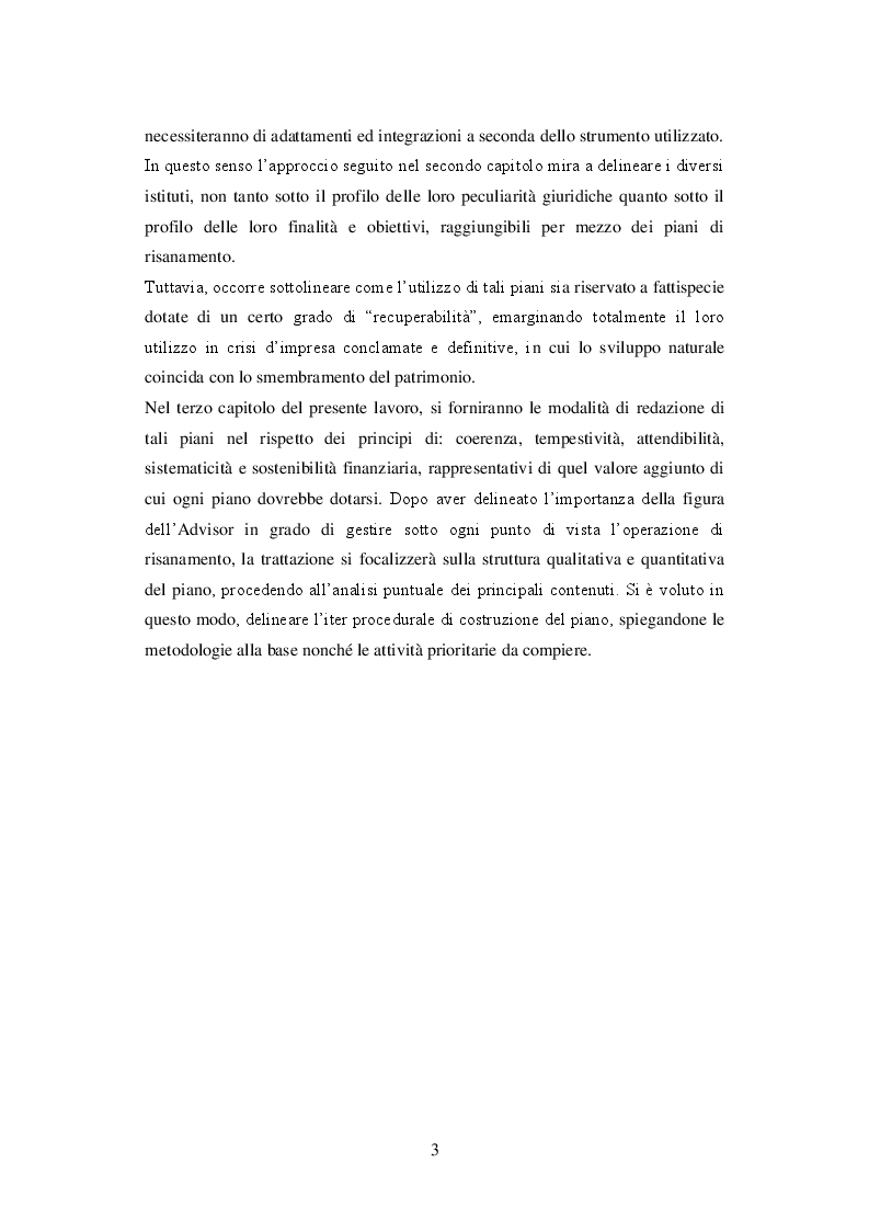 Anteprima della tesi: I principi di redazione dei piani di risanamento, Pagina 4