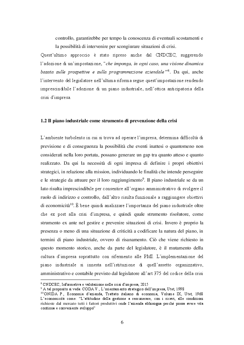 Anteprima della tesi: I principi di redazione dei piani di risanamento, Pagina 7