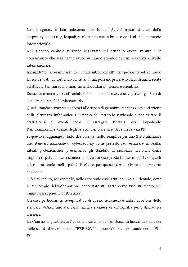 Anteprima della tesi: Gli standard a tutela della Cybersecurity e l'Organizzazione Mondiale del Commercio, Pagina 3