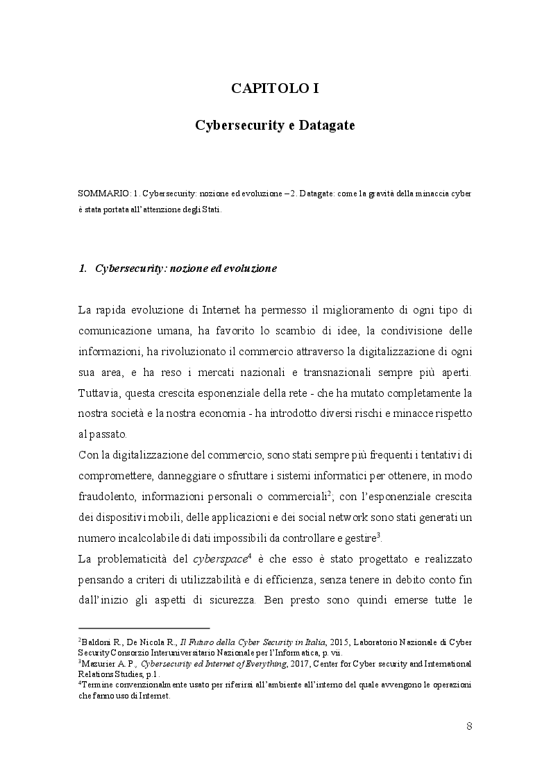 Anteprima della tesi: Gli standard a tutela della Cybersecurity e l'Organizzazione Mondiale del Commercio, Pagina 6