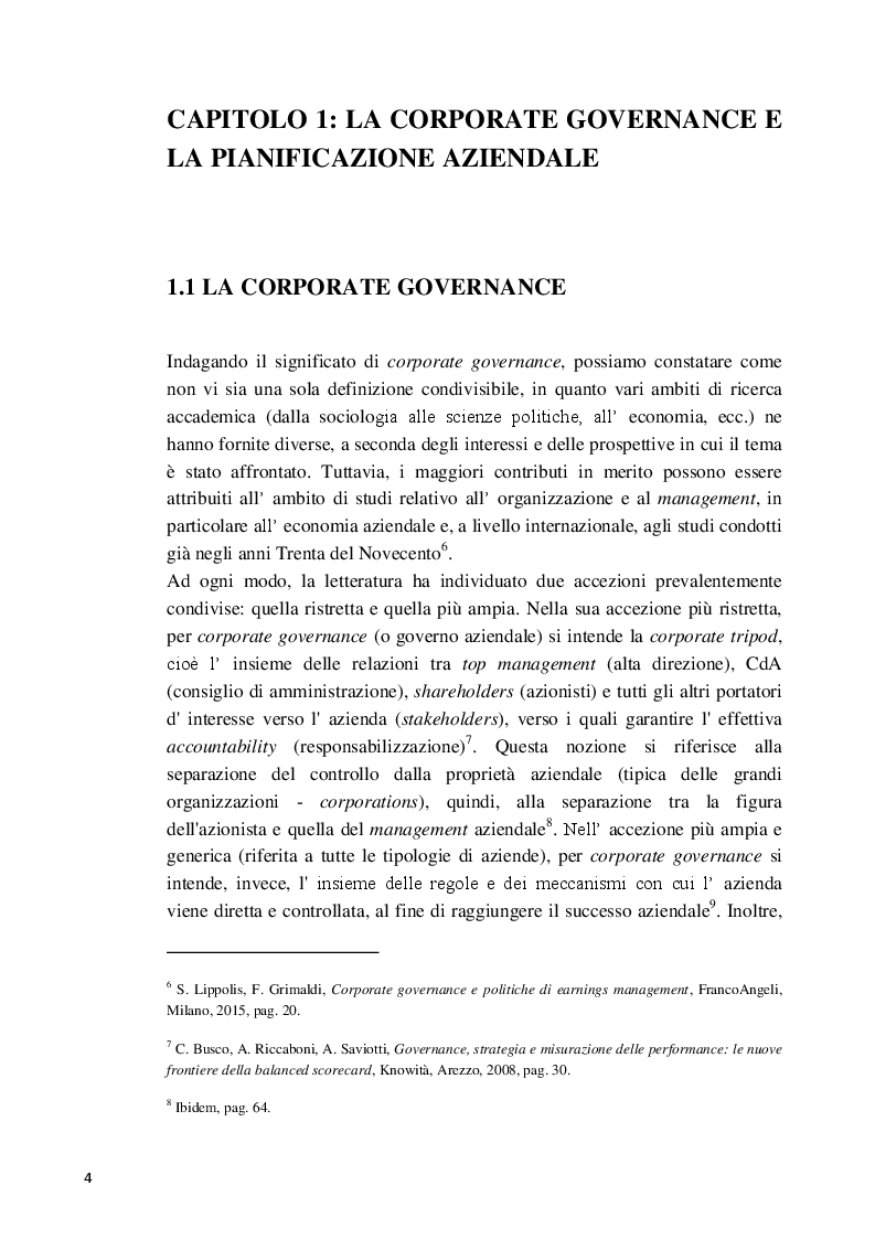 Anteprima della tesi: La Balanced Scorecard a supporto dell'attività direzionale: criticità e profili innovativi, Pagina 5