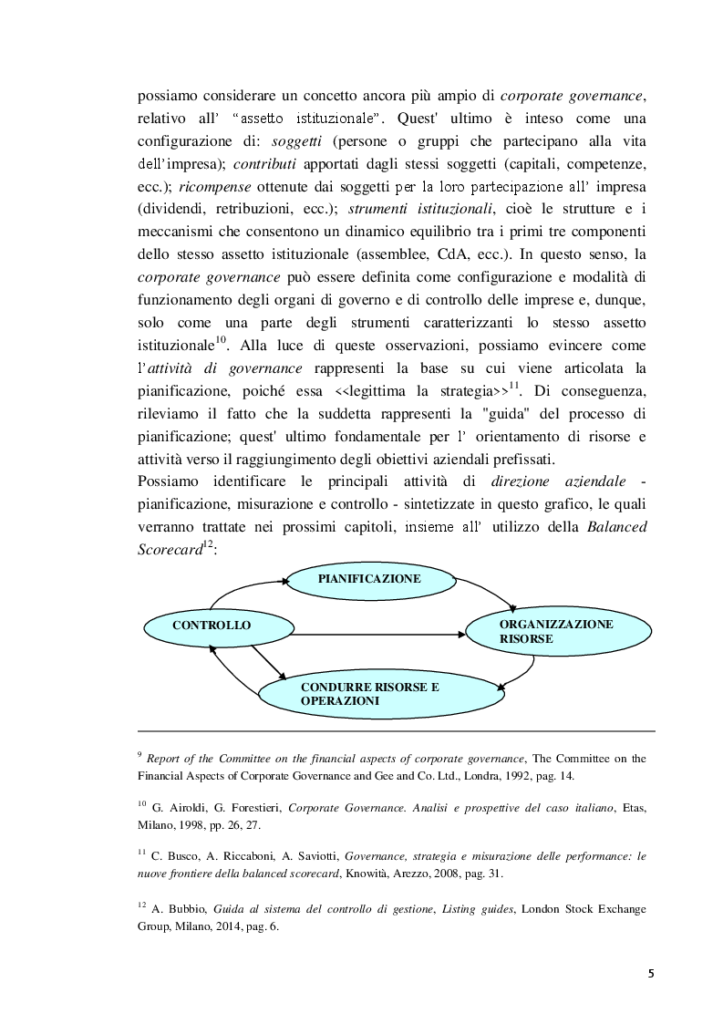 Anteprima della tesi: La Balanced Scorecard a supporto dell'attività direzionale: criticità e profili innovativi, Pagina 6