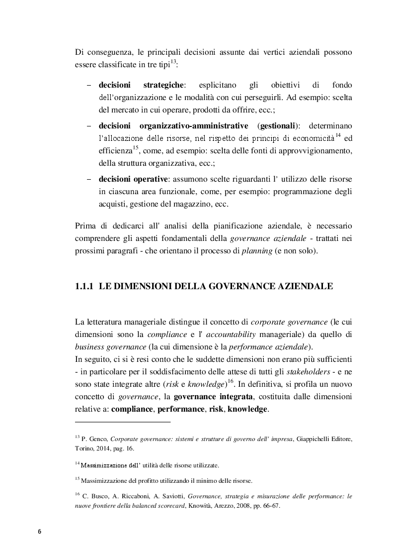 Anteprima della tesi: La Balanced Scorecard a supporto dell'attività direzionale: criticità e profili innovativi, Pagina 7