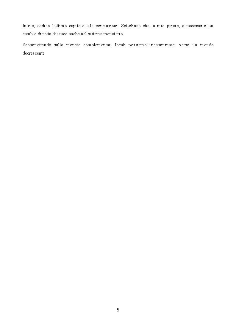 Anteprima della tesi: La scommessa delle monete complementari in un'ottica di decrescita, Pagina 3