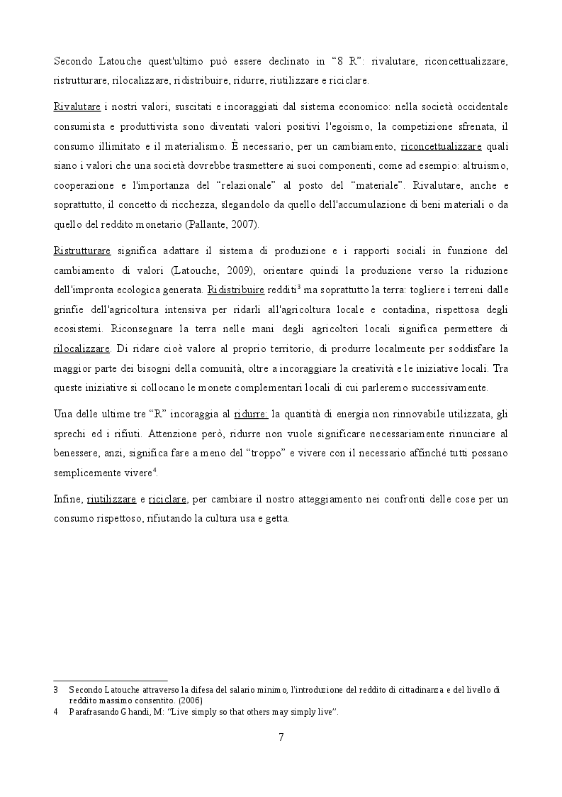 Anteprima della tesi: La scommessa delle monete complementari in un'ottica di decrescita, Pagina 5