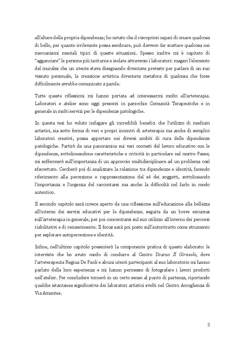 Anteprima della tesi: L’arte nella cura delle dipendenze patologiche, Pagina 4