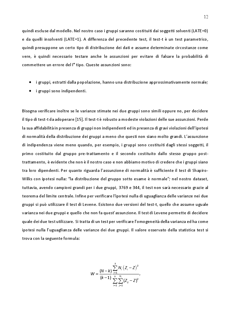 Estratto dalla tesi: Modelli di Machine Learning per il Credit Scoring