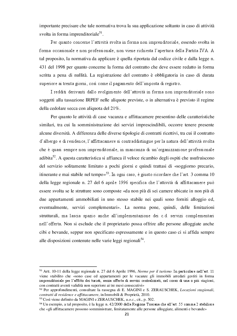 Anteprima della tesi: Locazione e servizi ricettivi in ambito turistico, Pagina 3