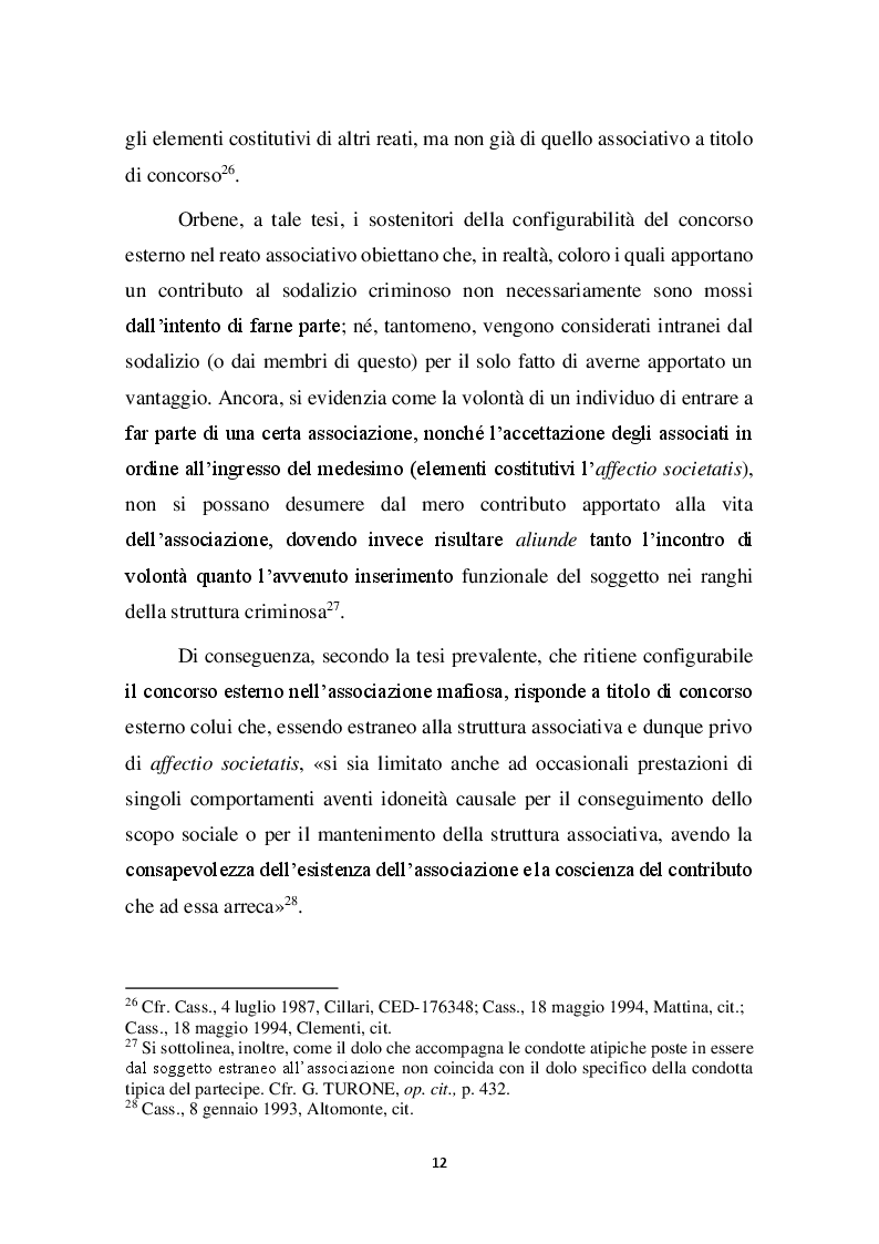 Estratto dalla tesi: Concorso esterno in associazione mafiosa e principio di legalità convenzionale: il problematico adeguamento dell’ordinamento italiano alla sentenza della Corte Europea Dei Diritti Dell’Uomo sul caso Contrada c. Italia