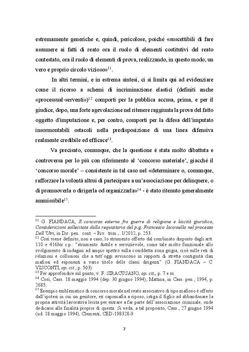 Anteprima della tesi: Concorso esterno in associazione mafiosa e principio di legalità convenzionale: il problematico adeguamento dell’ordinamento italiano alla sentenza della Corte Europea Dei Diritti Dell’Uomo sul caso Contrada c. Italia, Pagina 8