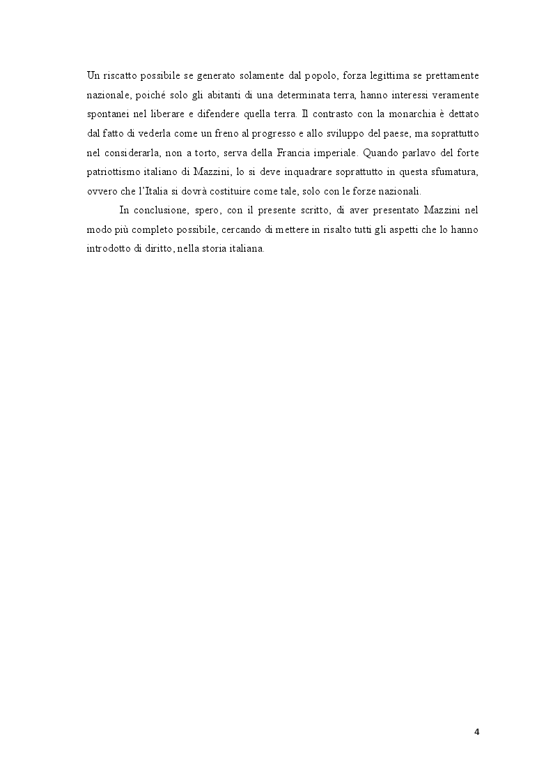 Anteprima della tesi: Repubblica Romana, Comune di Parigi: momenti del pensiero mazziniano, Pagina 3