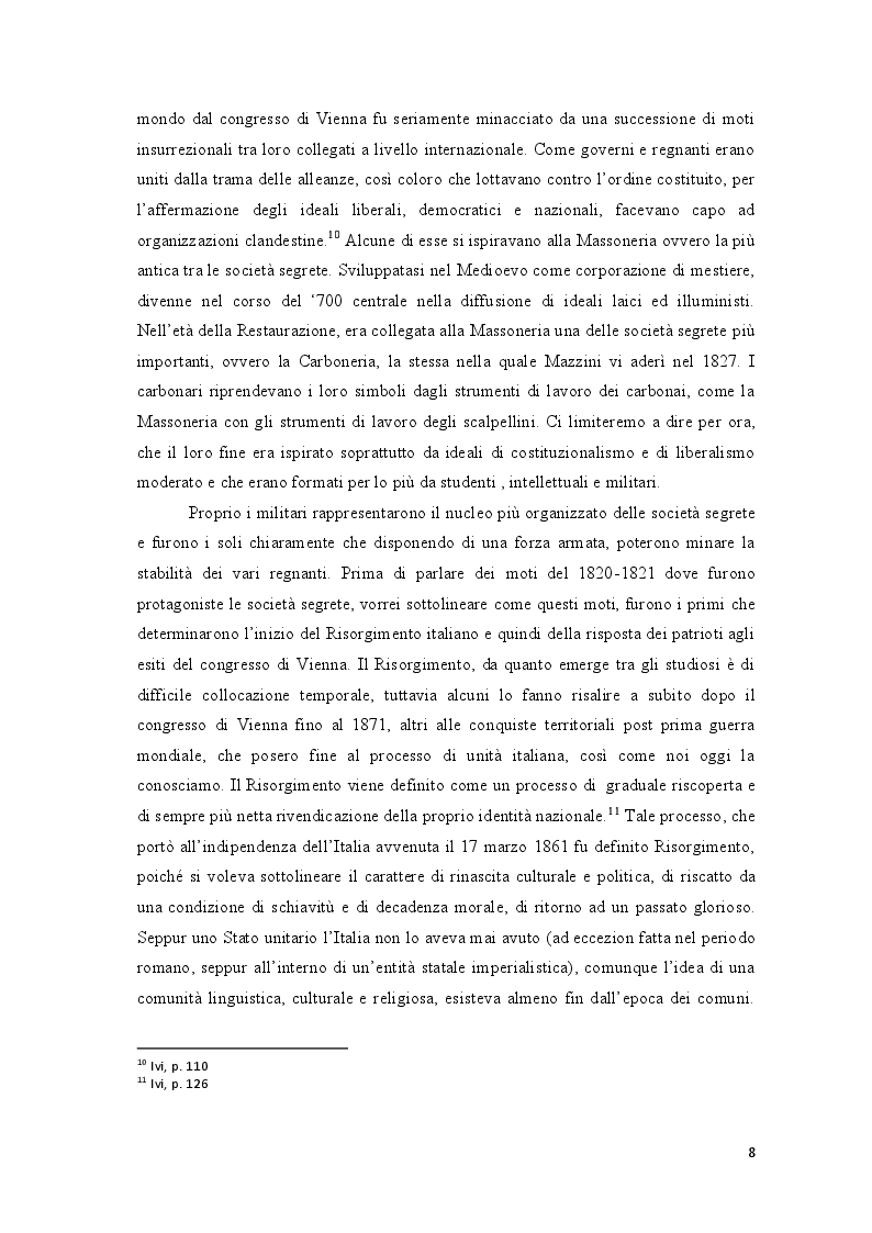 Anteprima della tesi: Repubblica Romana, Comune di Parigi: momenti del pensiero mazziniano, Pagina 7