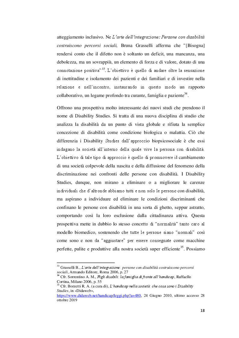 Anteprima della tesi: I valori familiari alla prova della disabilità. Realtà e narrazione cinematografica, Pagina 4