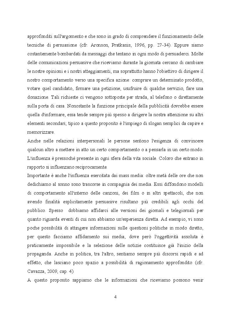 Anteprima della tesi: Un'euristica della persuasione: il principio della riprova sociale, Pagina 3