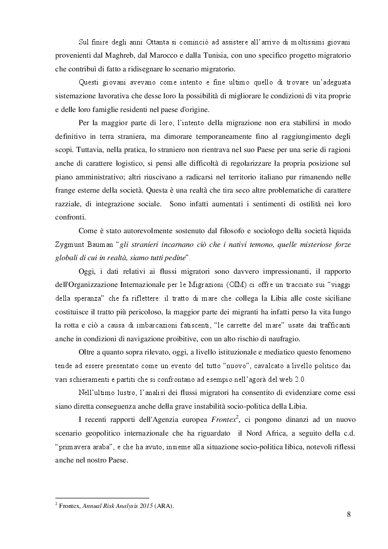 Anteprima della tesi: Quale accoglienza? Minori stranieri non accompagnati in Italia, Pagina 6
