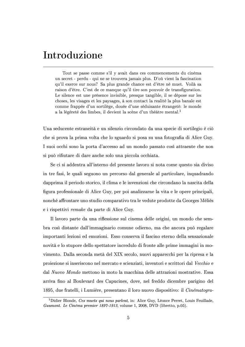 Anteprima della tesi: La madrina dello schermo magico: Alice Guy e il cinema delle origini, Pagina 2