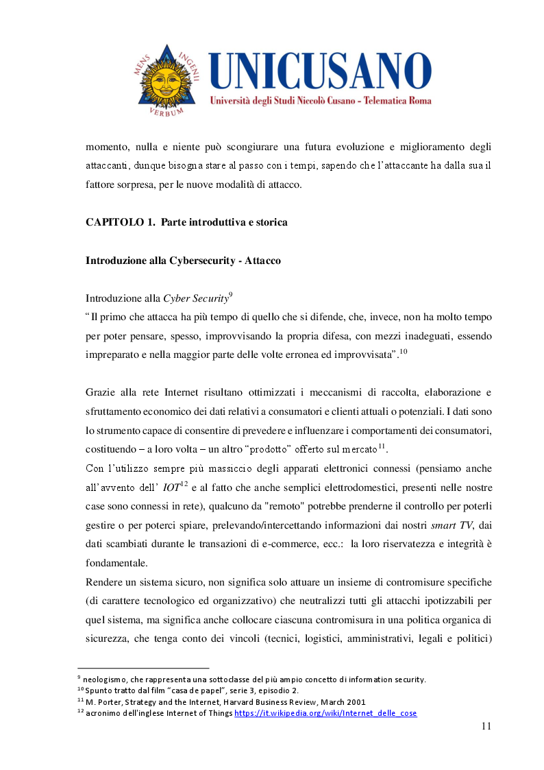 Estratto dalla tesi: Cyber Security Compliance e privacy Come fattore reputazionale dell’impresa