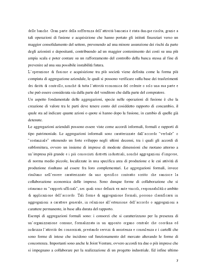 Anteprima della tesi: Le operazioni di fusione e acquisizione in ambito bancario: focus sul caso Crédit Agricole, Pagina 5