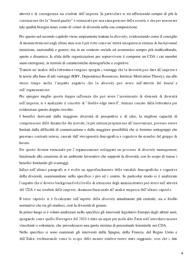 Anteprima della tesi: La Diversity nel Board: analisi dell'impatto sulla performance aziendale nella Zona Euro, Pagina 4