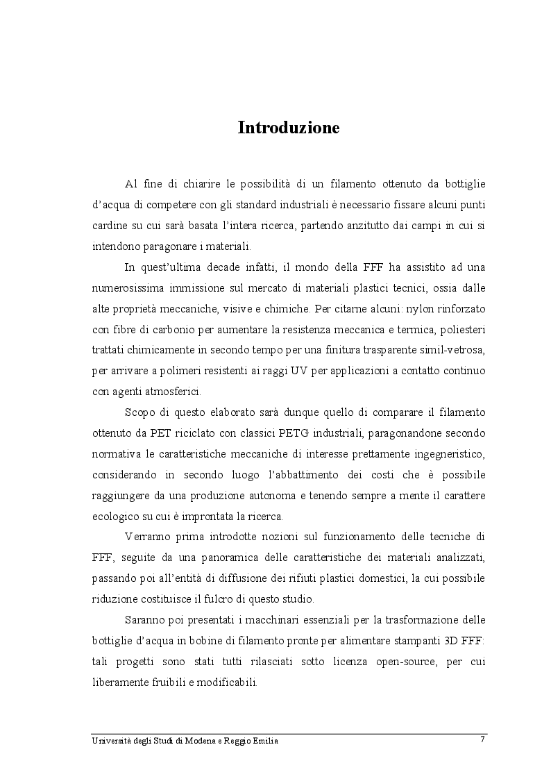 Anteprima della tesi: Filamento in PET riciclato: produzione, analisi ed utilizzo in stampanti 3D FFF, Pagina 4