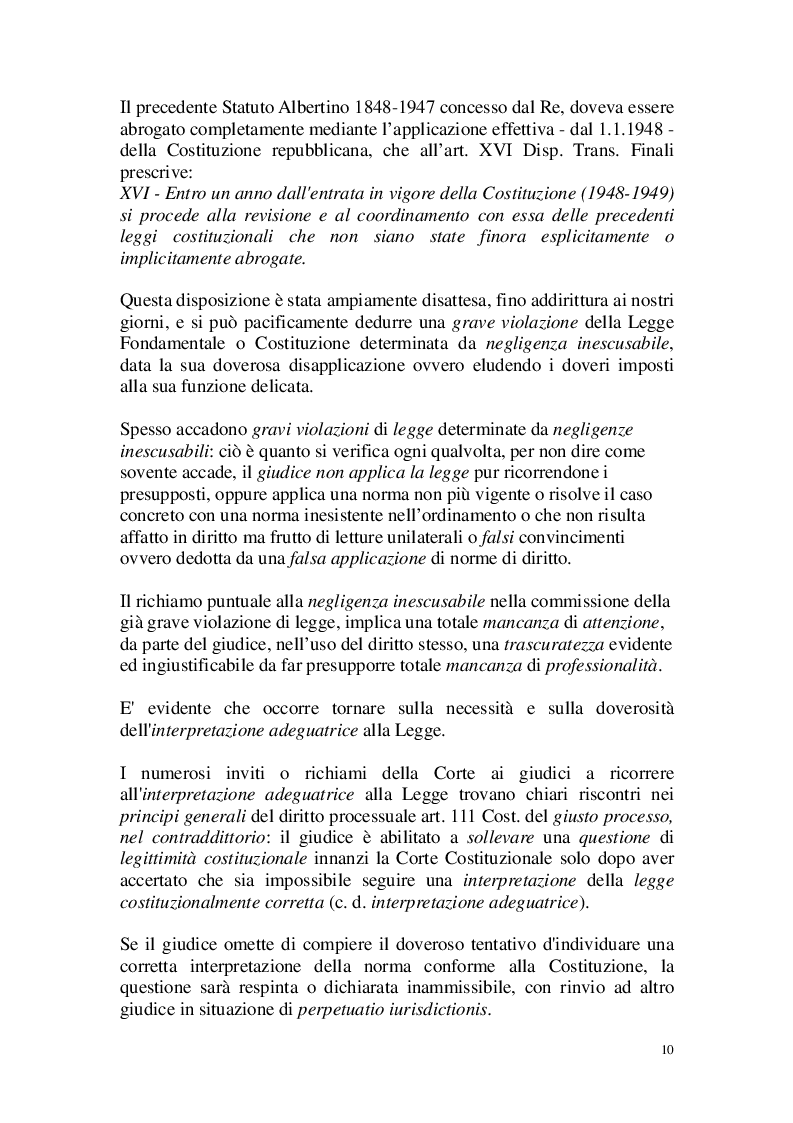 Anteprima della tesi: Diritto vivente e valori costituzionali e comunitari ovvero: profili d’illegalità del diritto vivente che contrastano con i valori del diritto costituzionale e comunitario, Pagina 3