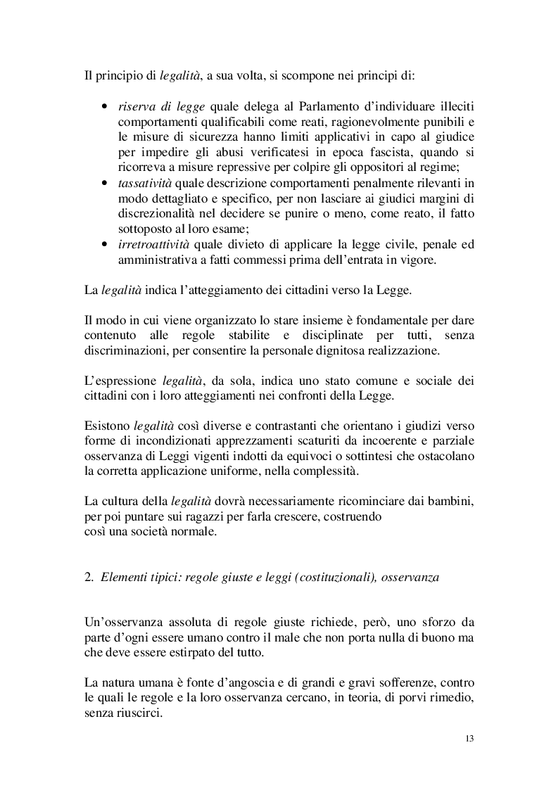 Anteprima della tesi: Diritto vivente e valori costituzionali e comunitari ovvero: profili d’illegalità del diritto vivente che contrastano con i valori del diritto costituzionale e comunitario, Pagina 6