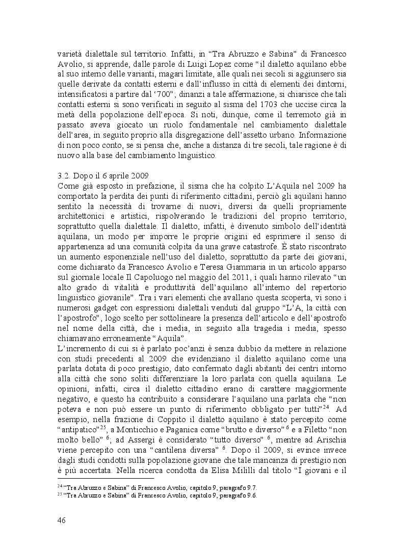 Anteprima della tesi: Ventitré secondi. I riflessi di una catastrofe naturale sul linguaggio di una comunità locale, Pagina 4
