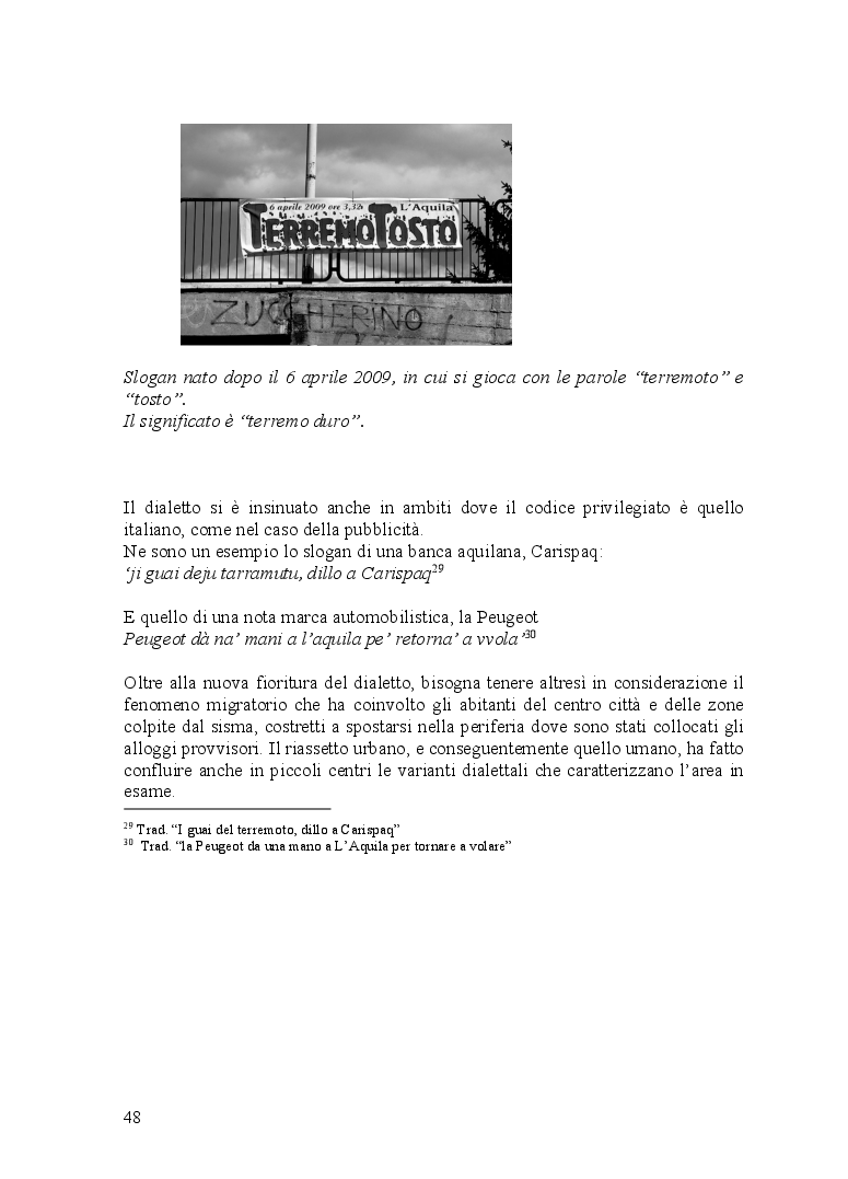 Anteprima della tesi: Ventitré secondi. I riflessi di una catastrofe naturale sul linguaggio di una comunità locale, Pagina 6