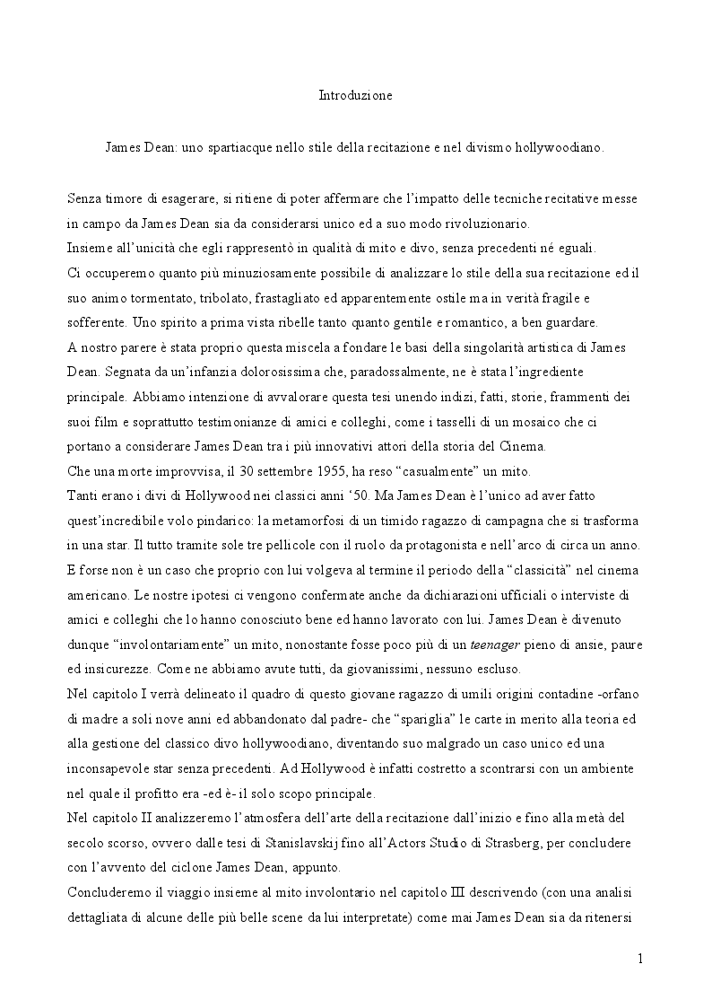 Anteprima della tesi: James Dean: l'uomo, l'attore, il divo, Pagina 3