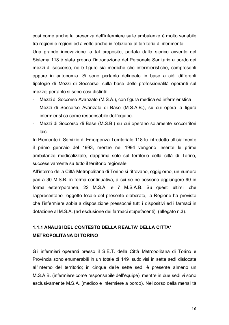 Estratto dalla tesi: L'Infermiere del S.E.T. 118: quali decisioni di fine vita?