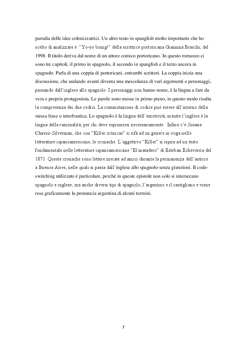 Anteprima della tesi: Lo spanglish in letteratura, Pagina 3