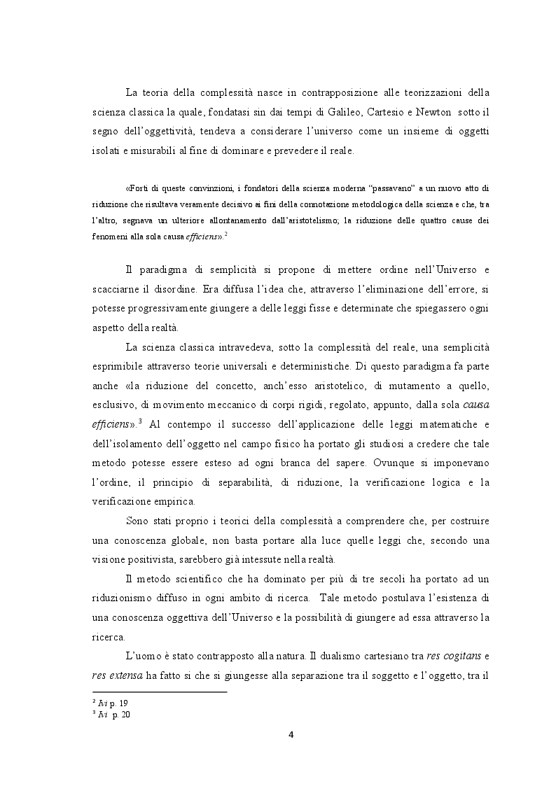 Anteprima della tesi: Il problema della complessità: ecologia, etica ed educazione nel pensiero di Edgar Morin, Pagina 5