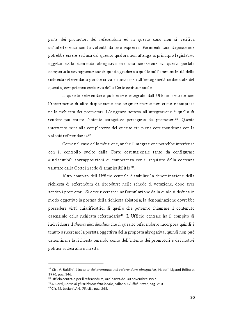 Anteprima della tesi: Il controllo sull’ammissibilità del referendum abrogativo e il rischio di un giudizio anticipato di legittimità costituzionale, Pagina 10