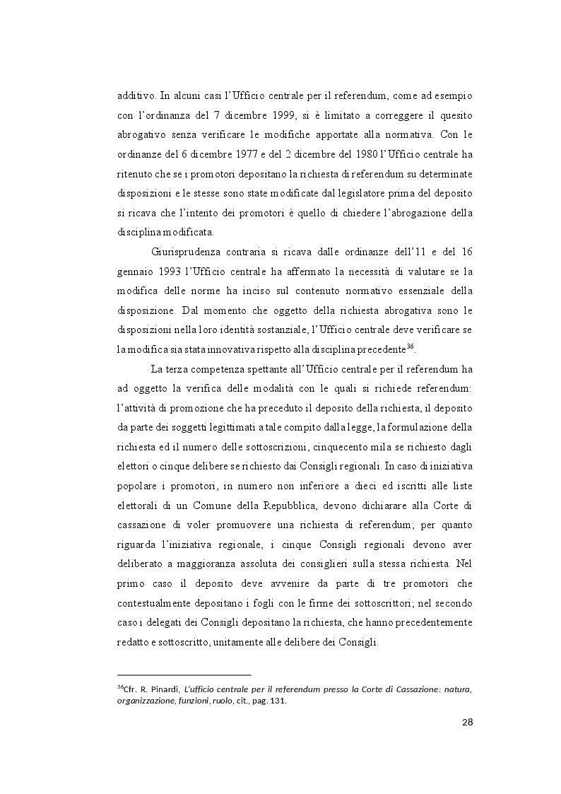 Anteprima della tesi: Il controllo sull’ammissibilità del referendum abrogativo e il rischio di un giudizio anticipato di legittimità costituzionale, Pagina 8