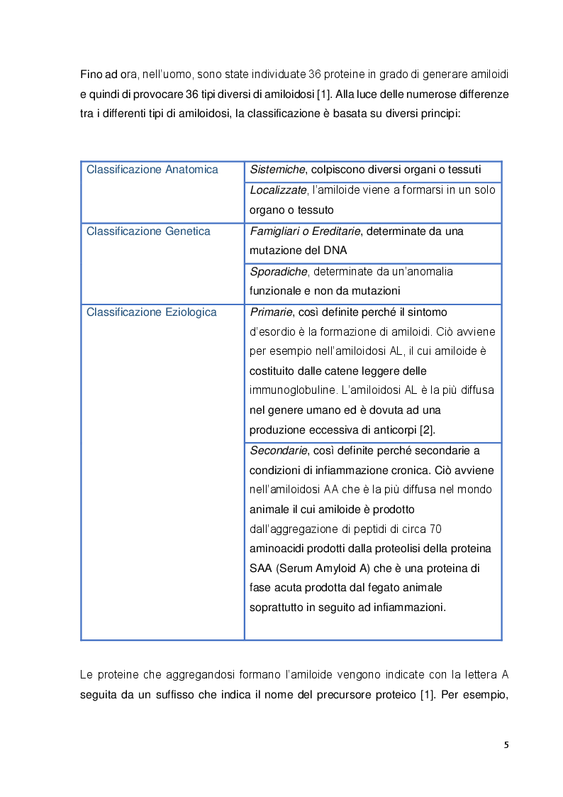 Anteprima della tesi: Analisi proteomica del tessuto renale di gatti abissini affetti da amiloidosi, Pagina 4