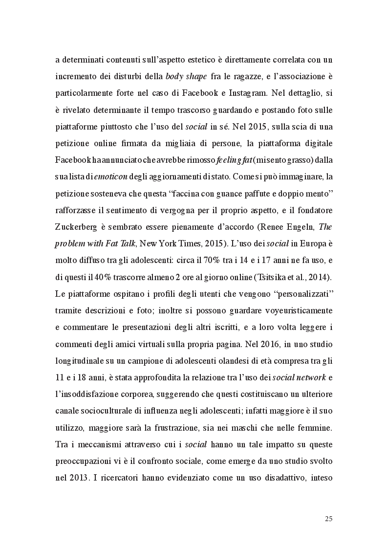 Anteprima della tesi: Fat Talk: il ruolo della comunicazione e le responsabilità dei Mass Media, Pagina 7