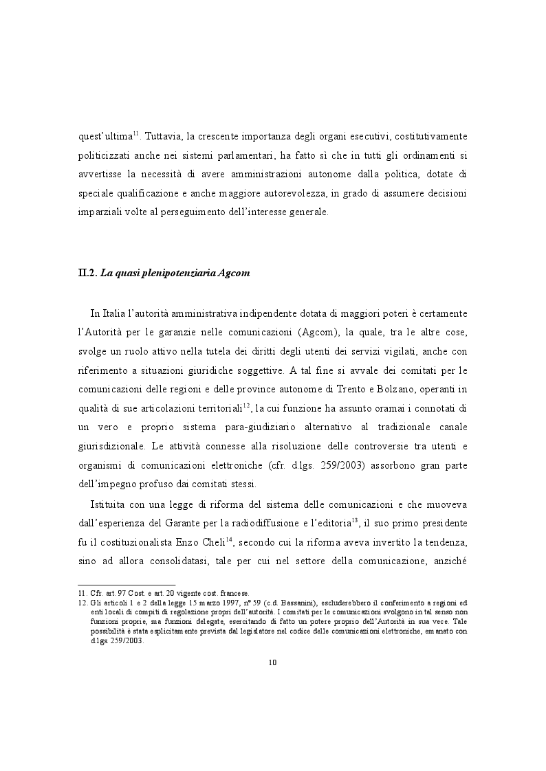 Estratto dalla tesi: La conciliazione nei comitati regionali per le comunicazioni. Una buona prassi della P.A.