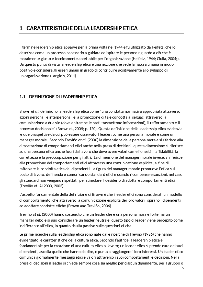 Anteprima della tesi: La Leadership Etica, Pagina 3