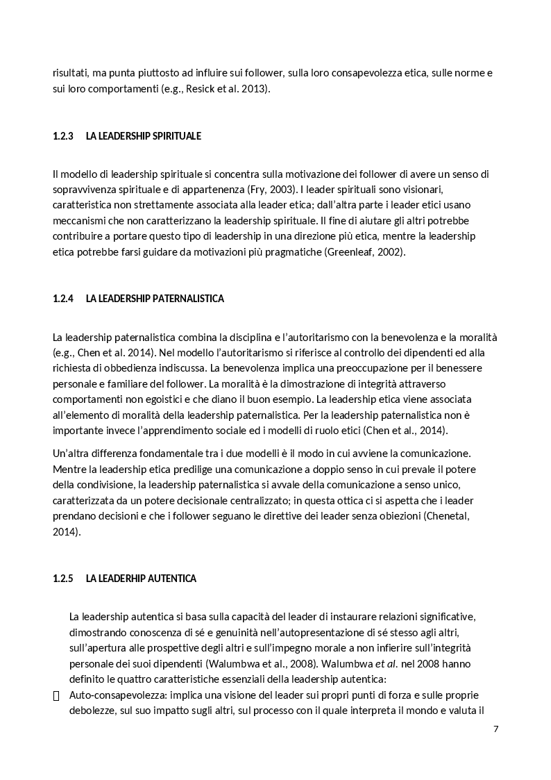 Anteprima della tesi: La Leadership Etica, Pagina 5