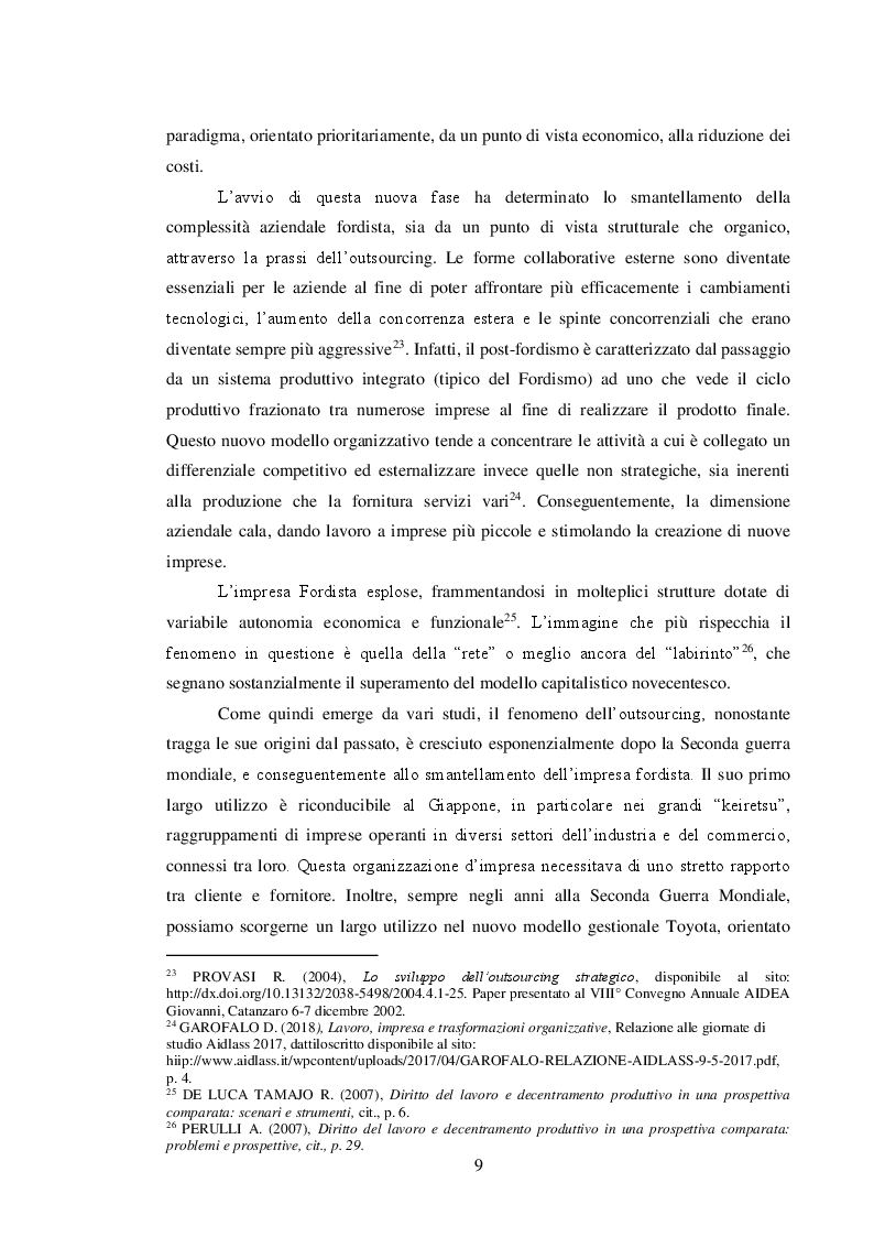 Anteprima della tesi: Il sistema delle tutele e il regime di responsabilità nei rapporti interpositori, Pagina 10