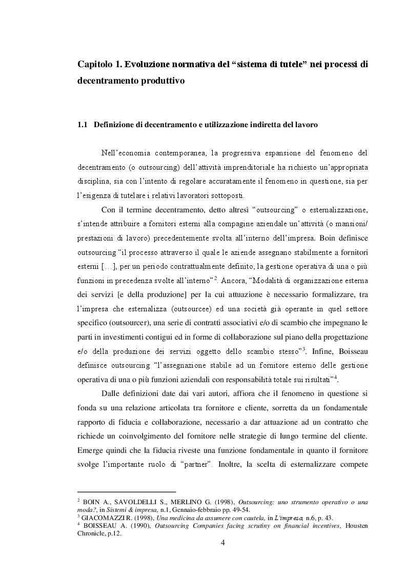 Anteprima della tesi: Il sistema delle tutele e il regime di responsabilità nei rapporti interpositori, Pagina 5