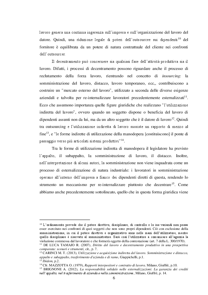 Anteprima della tesi: Il sistema delle tutele e il regime di responsabilità nei rapporti interpositori, Pagina 7