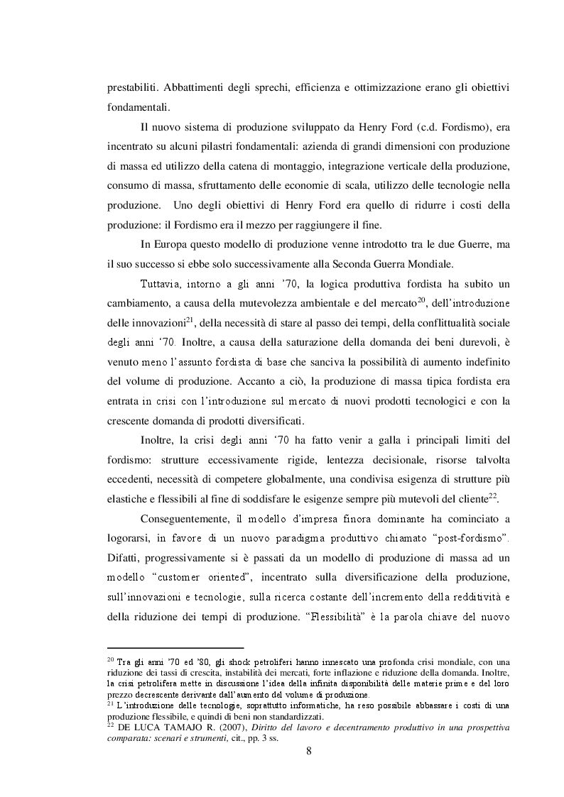 Anteprima della tesi: Il sistema delle tutele e il regime di responsabilità nei rapporti interpositori, Pagina 9